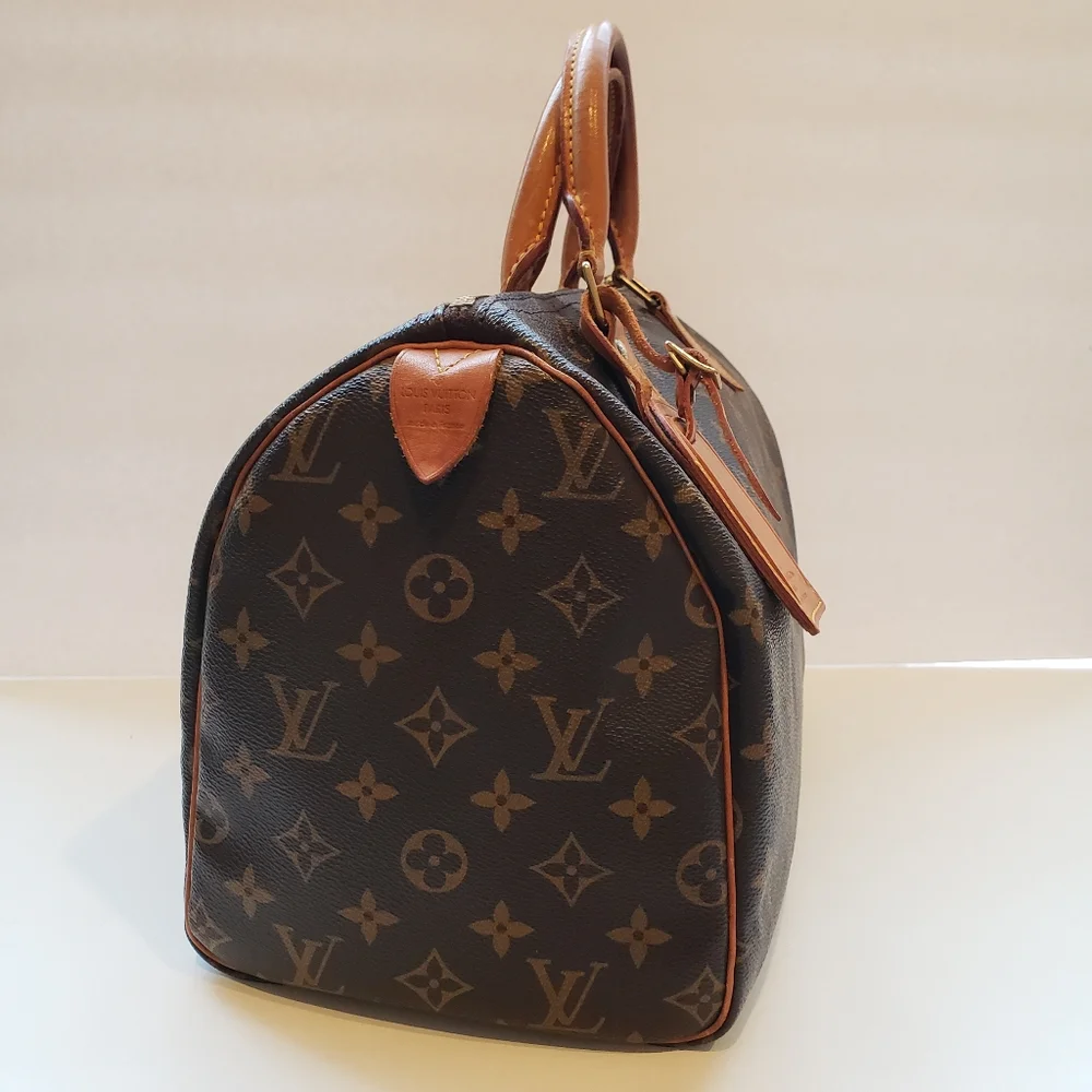 💖100% Authentic Vintage LOUIS VUITTON Monogram Speedy 30 *with FREE Bag Tag - Picture 6 of 17